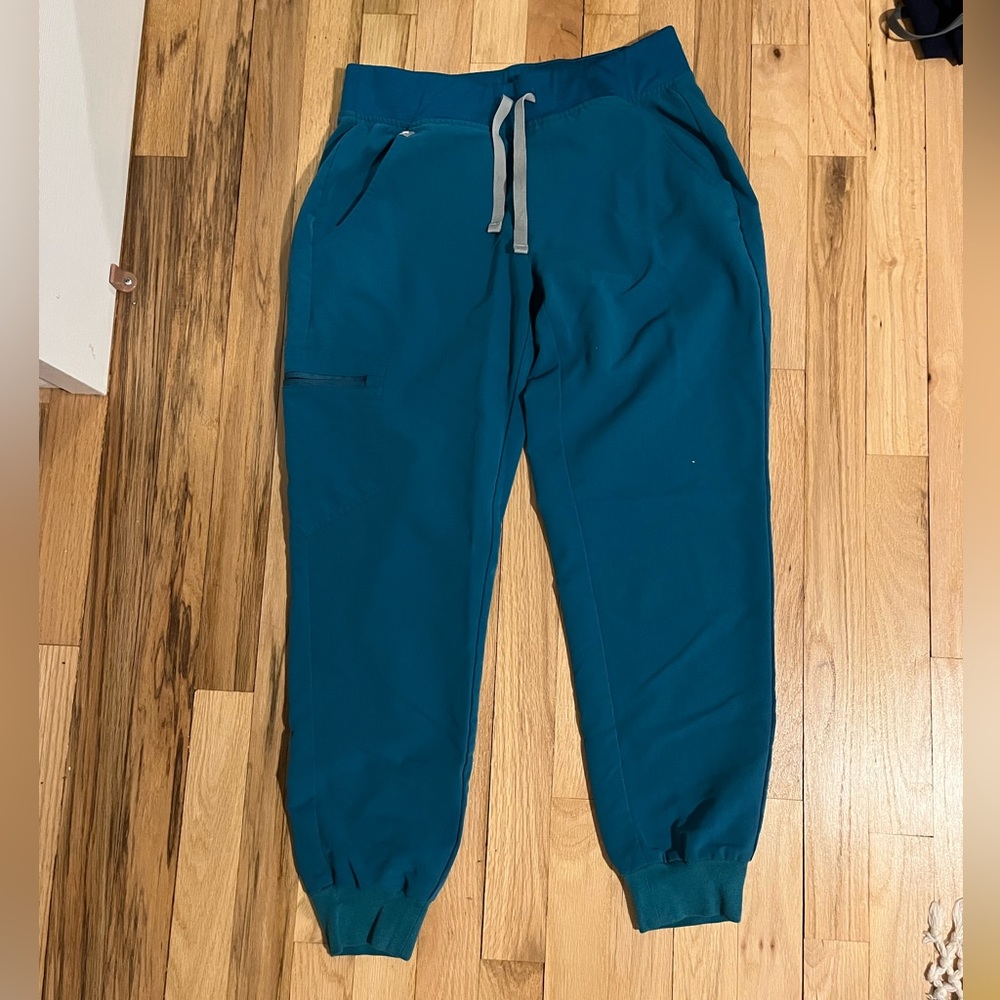 figs teal blue/green jogger scrub pants